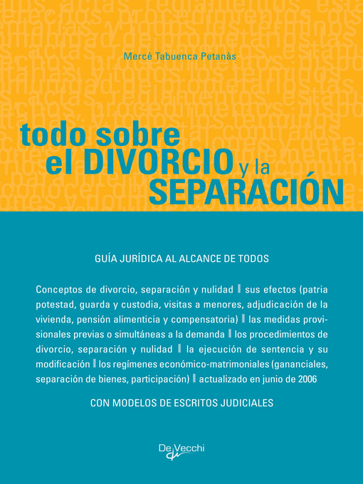 Title details for Todo sobre el divorcio y la separación by Mercè Tabuenca Petanàs - Available